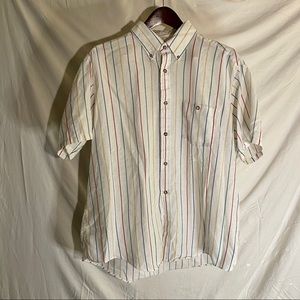 Par Four vintage men’s striped button down shirt